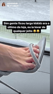 Cinderela: pé de Pâmela Drudi da o que falar