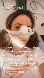Tatá Werneck usa óxido nitroso para ficar calma